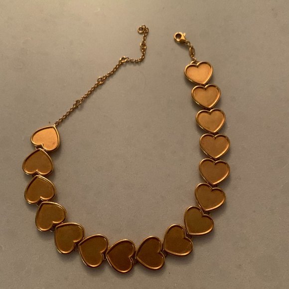 18K Rose Gold Vermeil Links of London Endless Love Heart Choker - Picture 1 of 2